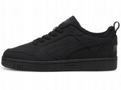 Buty męskie trampki sportowe Puma REBOUND V6 LOW NUBUCK. Czarne trampki męskie Puma, bez wzorów, z gumy, eleganckie, bez zapięcia. Za 255.00 zł.