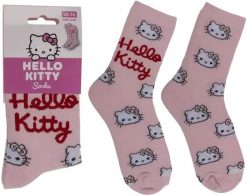 Eevi Różowe Skarpetki dla Dziewczynki Hello Kitty - rozmiar 28-35. Czerwone spodnie sportowe dla dziewczynek Eevi, bez wzorów. Za 29.99 zł.