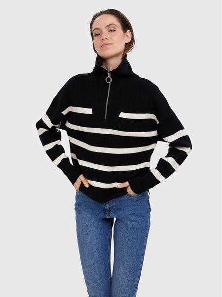 Vero Moda Sweter Saba 10269246 Czarny Regular Fit. Czarne swetry damskie Vero Moda, l, bez wzorów, z wiskozy, bez kołnierzyka, bez ramiączek, bez kaptura. Za 139.99 zł.