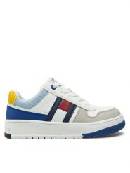 Tommy Hilfiger Sneakersy Flag Low Cut Lace-Up Sneaker T3X9-33863-1269 M Biały. Białe buty sportowe chłopięce Tommy Hilfiger, bez wzorów, ze skóry, bez zapięcia. Za 219.99 zł.