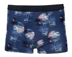 Bokserki Obcisłe, Granatowe z Flamingiem Bawełniane, Majtki z Elastanem -ALTIES. Niebieskie bokserki męskie Alties, l, bez wzorów, z bawełny. Za 35.00 zł.