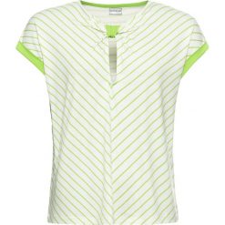 Shirt w paski bonprix biel wełny - zielone jabłko w paski. Bluzki damskie bonprix. Za 79.99 zł.