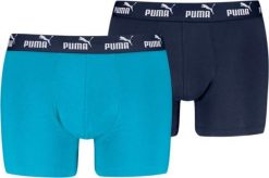 Puma Bokserki męskie Puma Elements Basic 2P niebieskie,granatowe 938753 08 2XL. Niebieskie bokserki męskie Puma, m, bez wzorów. Za 67.49 zł.