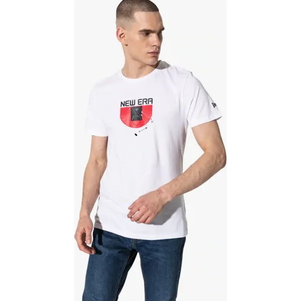 New Era Koszulka Ss Ne Basketball Tactic , biały, rozmiar XL. Białe koszulki sportowe męskie New Era, m, bez wzorów, z bawełny, bez kołnierzyka, bez ramiączek, do koszykówki, climacool (adidas). Za 99.99 zł.