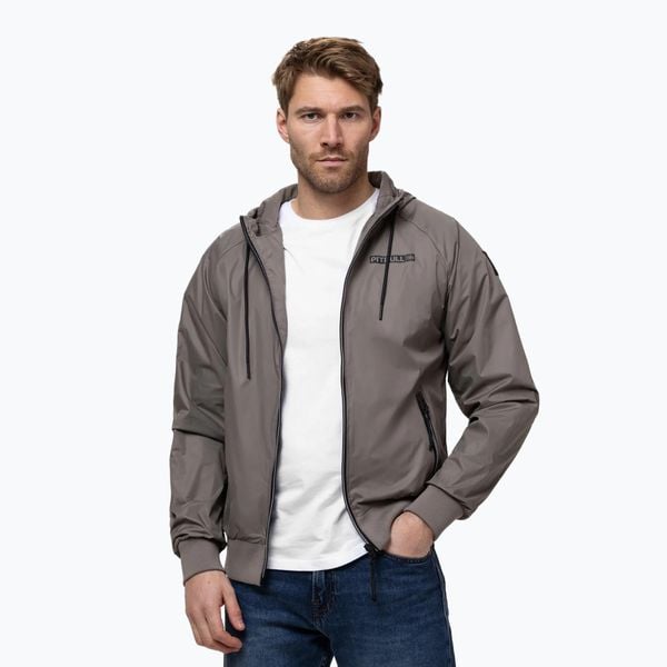 Kurtka męska Pitbull Athletic Logo Nylon Hooded. Szare kurtki męskie PITBULL, m, bez wzorów, z materiału, bez kaptura. Za 199.99 zł.