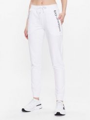 EA7 Emporio Armani Spodnie dresowe 3RTP65 TJCQZ 0102 Biały Regular Fit. Białe spodnie dresowe damskie EA7 Emporio Armani, xxl, bez wzorów, z bawełny. Za 399.99 zł.