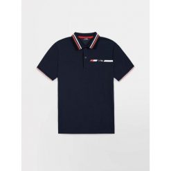 Koszulka polo męska TBS Selimpol. Czerwone koszulki polo męskie TBS, m, bez wzorów, bez kołnierzyka, bez ramiączek, żeglarskie. Za 319.00 zł.
