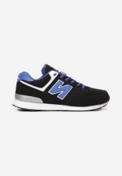Czarne Buty Sportowe do Kostki z Ozdobną Wstawką i Modnymi Naszywkami Reygan. Czarne buty sportowe męskie Born2be, bez zapięcia. Za 129.99 zł.