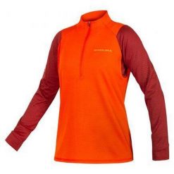 Longsleeve rowerowy damski Endura Singletrack Fleece. Czerwone koszulki sportowe damskie ENDURA, m, bez wzorów, bez kaptura. Za 269.99 zł.