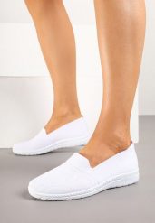 Białe Wsuwane Tenisówki Mokasyny Venni. Białe mokasyny damskie Born2be, z aplikacjami, z jeansu, eleganckie, bez zapięcia. Za 44.99 zł.