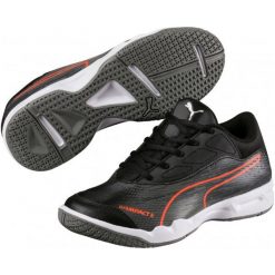 Puma Buty Halowe Evoimpact 5.3 Jr Black Asphalt Shock 32. Czarne buty sportowe chłopięce Puma, bez wzorów, z gumy. W wyprzedaży za 149.00 zł.