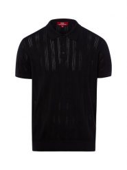 Finshley & Harding London koszulka polo z dzianiny Mężczyźni Bawełna niebieski|czarny, S. Czarne koszulki polo męskie Finshley & Harding London, m, bez wzorów, z bawełny, eleganckie, bez ramiączek. Za 139.95 zł.