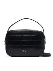 Calvin Klein Torebka Ck Croc Camera Bag LV04F3905G Czarny. Czarne torebki do ręki damskie Calvin Klein, bez wzorów, ze skóry, bez dodatków. Za 449.99 zł.