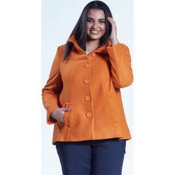 Musztardowa elegancka kurtka płaszcz Vera OVERSIZE PLUS SIZE WIOSNA. Kurtki damskie marki Moda Size Plus Iwanek. Za 289.00 zł.
