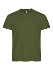 Clique Basic-T T-shirt męska dopasowany krój, bawełna – olive green. Zielone t-shirty męskie CLIQUE, m, bez wzorów, z bawełny, bez kołnierzyka. Za 82.69 zł.