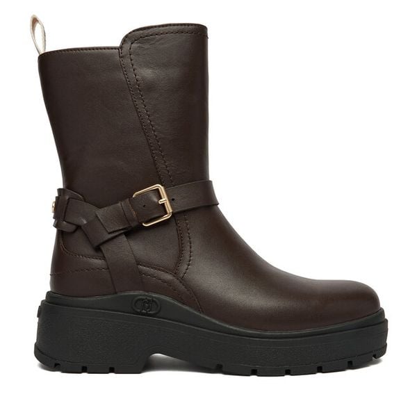 Botki Liu Jo. Brązowe botki damskie Liu Jo, bez obcasa, na płaskiej podeszwie, bez zapięcia. Za 849.99 zł.