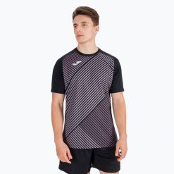 Koszulka do rugby męska Joma Haka II. Czarne koszulki sportowe męskie Joma, m, bez wzorów, bez kołnierzyka, bez ramiączek. Za 79.00 zł.