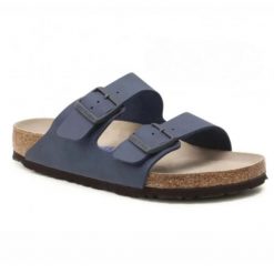 Klapki męskie Birkenstock Arizona regular. Niebieskie klapki męskie Birkenstock, z jeansu, klasyczne. Za 287.00 zł.