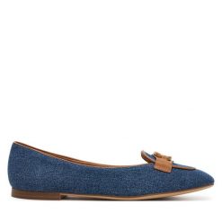 Baleriny Tamaris. Niebieskie baleriny damskie Tamaris, bez wzorów, bez obcasa. Za 199.99 zł.