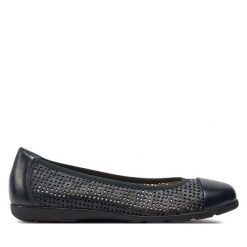 Baleriny Caprice. Niebieskie baleriny damskie Caprice, bez wzorów, bez obcasa. Za 189.99 zł.