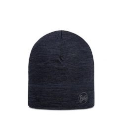 Czapka z wełny merynosów Buff Merino Lightweight. Niebieskie czapki i kapelusze damskie Buff, bez wzorów, z wełny, sportowe. Za 109.99 zł.