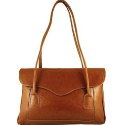 Torebka skórzana damska DAN-A T41 camel. Brązowe torebki do ręki damskie DAN-A, bez wzorów, ze skóry, eleganckie, bez dodatków. Za 399.99 zł.