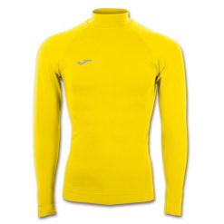 Koszulka kompresyjna do piłki nożnej dla dorosłych Joma Brama, długi rękaw. Żółte t-shirty damskie Joma, s, bez wzorów, z elastanu, sportowe, bez kołnierzyka. Za 222.00 zł.