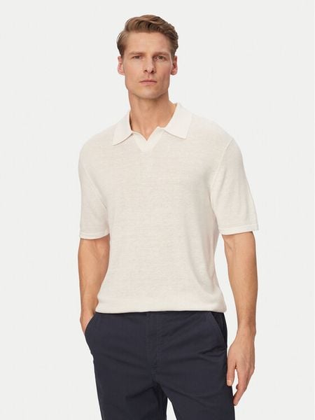 Calvin Klein Polo LV04LF313G Biały Regular Fit. Białe koszulki polo męskie Calvin Klein, l, bez wzorów, z wiskozy, bez ramiączek. Za 303.99 zł.