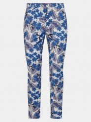 Weekend Max Mara Spodnie materiałowe Ravello 2415131102 Granatowy Slim Fit. Niebieskie spodnie materiałowe damskie Weekend Max Mara, bez wzorów, z bawełny. Za 439.99 zł.