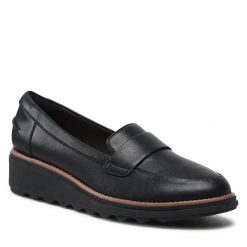 Lordsy Clarks. Czarne mokasyny damskie Clarks. Za 319.99 zł.