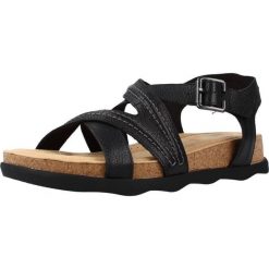 Sandały CLARKS BRYNN AVE Czarny. Czarne sandały damskie Clarks, bez wzorów, ze skóry, bez obcasa, bez zapięcia. Za 173.99 zł.