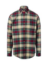 Polo Ralph Lauren Męska koszula casual Mężczyźni Comfort Fit Bawełna zielony|czerwony|beżowy w kratkę, S. Brązowe koszule męskie Polo Ralph Lauren, m, bez wzorów, z bawełny, casualowe, bez kołnierzyka, bez ramiączek. Za 549.95 zł.