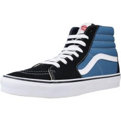 Buty VANS UA SK8-HI Niebieski. Niebieskie obuwie sportowe damskie Vans, bez wzorów, ze skóry, trekkingowe. Za 427.81 zł.