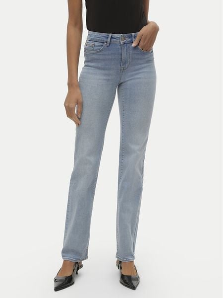 Vero Moda Jeansy Flash 10306824 Niebieski Straight Fit. Niebieskie jeansy damskie Vero Moda. Za 139.99 zł.
