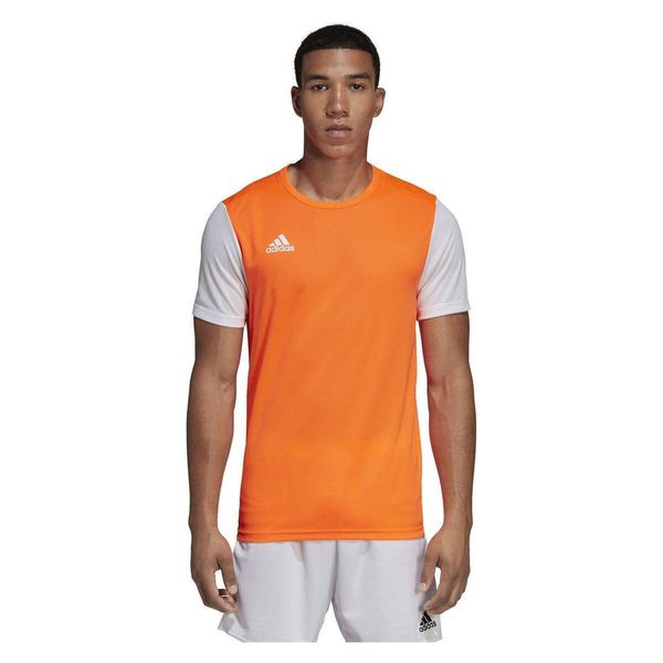 Koszulka piłkarska adidas Estro 19 JSY. Białe koszulki sportowe męskie Adidas, m, bez wzorów, z jersey, bez kołnierzyka, bez ramiączek, do piłki nożnej. Za 40.00 zł.