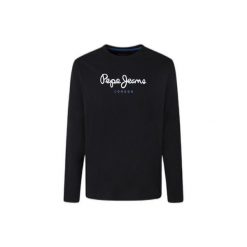 Koszulka z długim rękawem Pepe Jeans Eggo N. Czarne t-shirty damskie Pepe Jeans, bez wzorów, z jeansu, eleganckie, bez kołnierzyka. Za 127.35 zł.