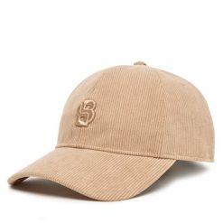 Czapka z daszkiem BOSS. Brązowe czapki i kapelusze damskie Boss, bez wzorów. Za 219.99 zł.