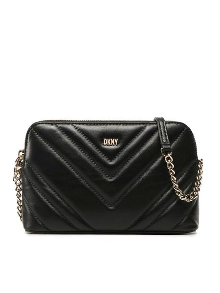 DKNY Torebka Madison Dome Cbody R24EBV23 Czarny. Czarne listonoszki damskie DKNY, bez wzorów, ze skóry, bez dodatków. Za 679.99 zł.