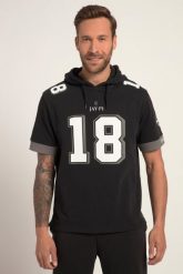 Męska Bluza z kapturem futbol amerykański półrękaw kaptur duży nadruk. Czarne bluzy męskie JAY-PI, m, bez wzorów, z bawełny, z kapturem. Za 279.99 zł.