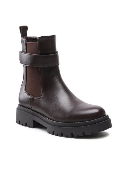 Jenny Fairy Botki WS5865-01 Brązowy. Brązowe botki damskie Jenny Fairy, ze skóry, bez obcasa, na płaskiej podeszwie, bez zapięcia. Za 84.99 zł.