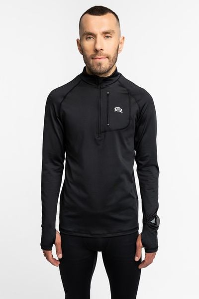 Bluza męska termoaktywna do biegania Rough Radical Speed Core. Czarne bluzy męskie ROUGH RADICAL, l, bez wzorów, z elastanu, bez kaptura, do biegania. Za 167.92 zł.
