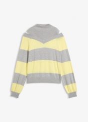 Cienki sweter z odsłoniętymi ramionami. Czerwone swetry damskie bonprix, bez wzorów, bez kołnierzyka, bez ramiączek, bez kaptura. Za 109.99 zł.