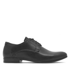 Półbuty Lanetti. Czarne eleganckie półbuty Lanetti, wizytowe, bez zapięcia. Za 129.99 zł.