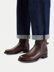 Lasocki Botki CEO-WB-DAFFY-44 Brązowy ciemny. Brązowe botki damskie Lasocki, ze skóry, bez obcasa, na płaskiej podeszwie, bez zapięcia. Za 259.99 zł.