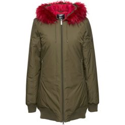 Kurtka parka bonprix oliwkowo-ciemnoczerwony. Zielone parki damskie bonprix. Za 89.99 zł.