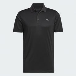 Koszulka Adi Performance Polo. Czarne koszulki polo męskie Adidas, xl, bez wzorów, z dzianiny, bez kołnierzyka, bez ramiączek, na golfa. Za 229.00 zł.