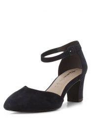 Tamaris Czółenka Kobiety Sztuczne włókno niebieski, 39. Niebieskie czółenka damskie Tamaris, bez wzorów, z włókna, eleganckie, bez obcasa, bez zapięcia. Za 299.95 zł.