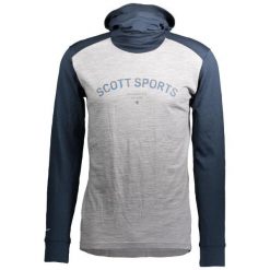 Bluza termoaktywna męska SCOTT Defined Merino Hoody. Szare bluzy męskie Scott, m, bez wzorów, z wełny, bez kaptura, trekkingowe. Za 419.99 zł.