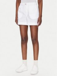 Calvin Klein Jeans Szorty materiałowe J20J225218 Biały Relaxed Fit. Białe szorty damskie Calvin Klein Jeans, s, bez wzorów, z bawełny. Za 199.99 zł.