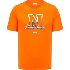 Koszulka męska F1 Zandvoort pomarańczowa 2XL. Brązowe koszulki polo męskie FORMULA, m, bez wzorów, z bawełny, bez ramiączek. Za 192.99 zł.